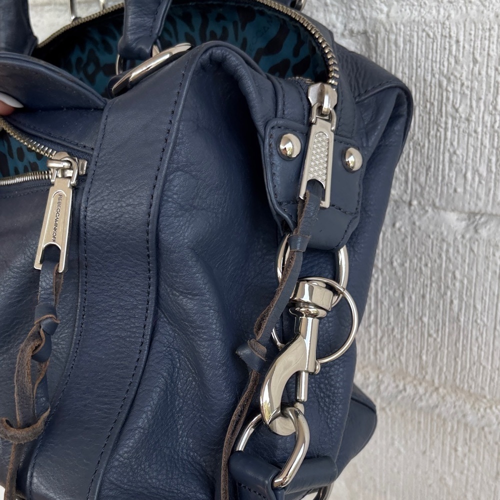 Rebecca Minkoff Leather Dark Blue MAB Crossbody Satchel - Picture 7 of 12